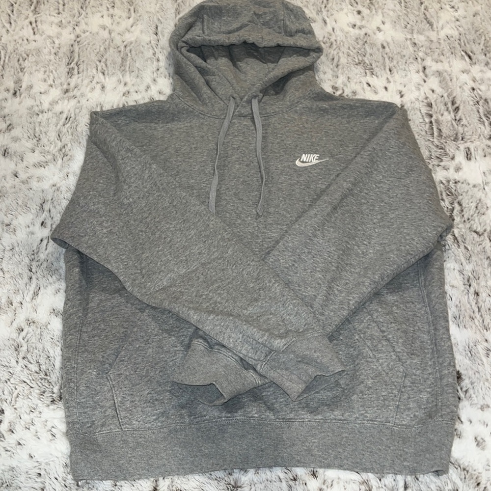 men’s nike sportswear club fleece grey hoodie